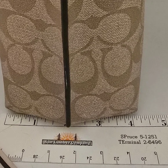 Coach Mollie Bucket Bag 22 Signature Canvas Khaki Chalk Crossbody CA582 - Picture 10 of 11